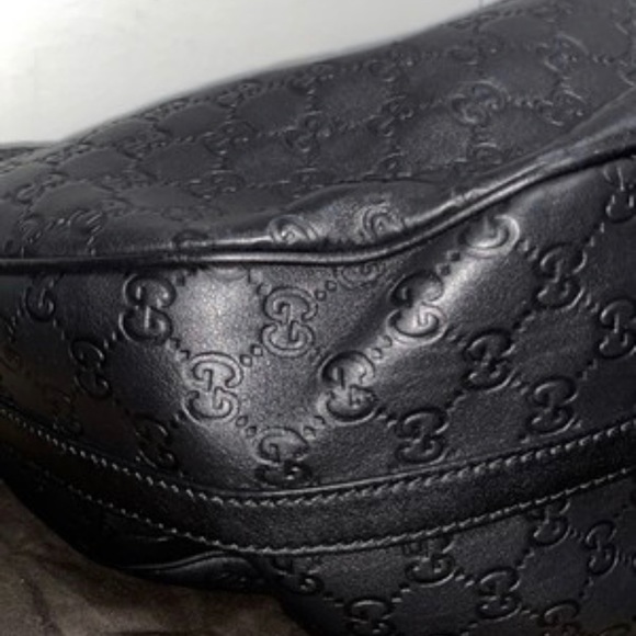 Gucci Guccissima Black Leather GG Hobo Bag - Picture 4 of 7